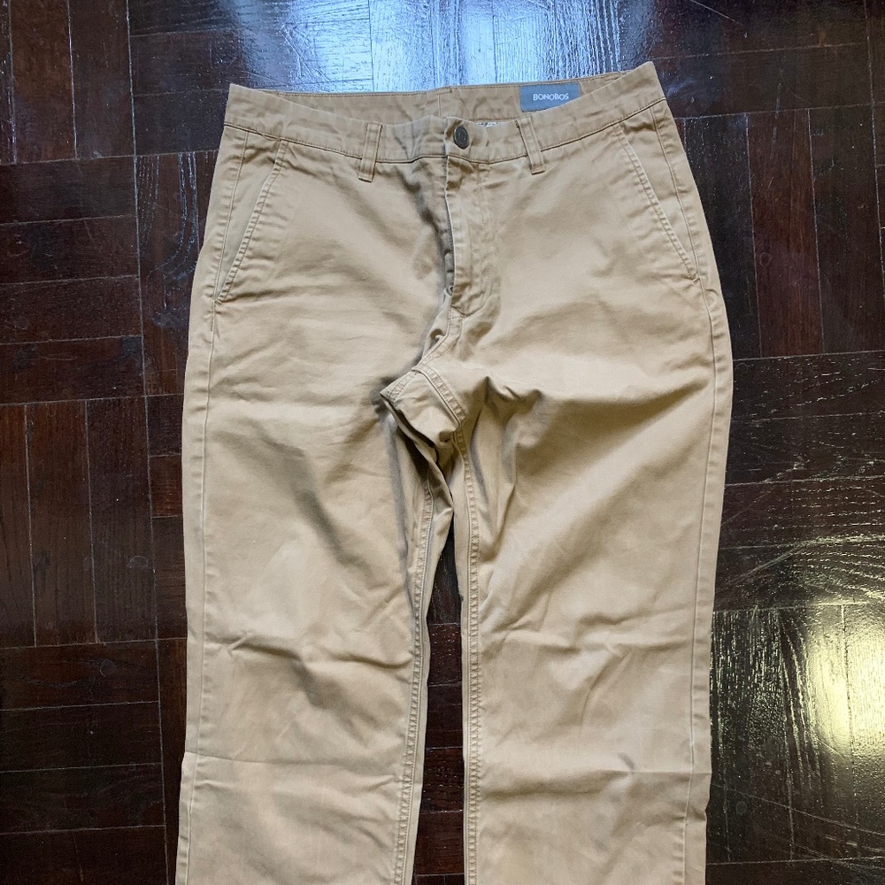 Men's Washed Chinos - Brown